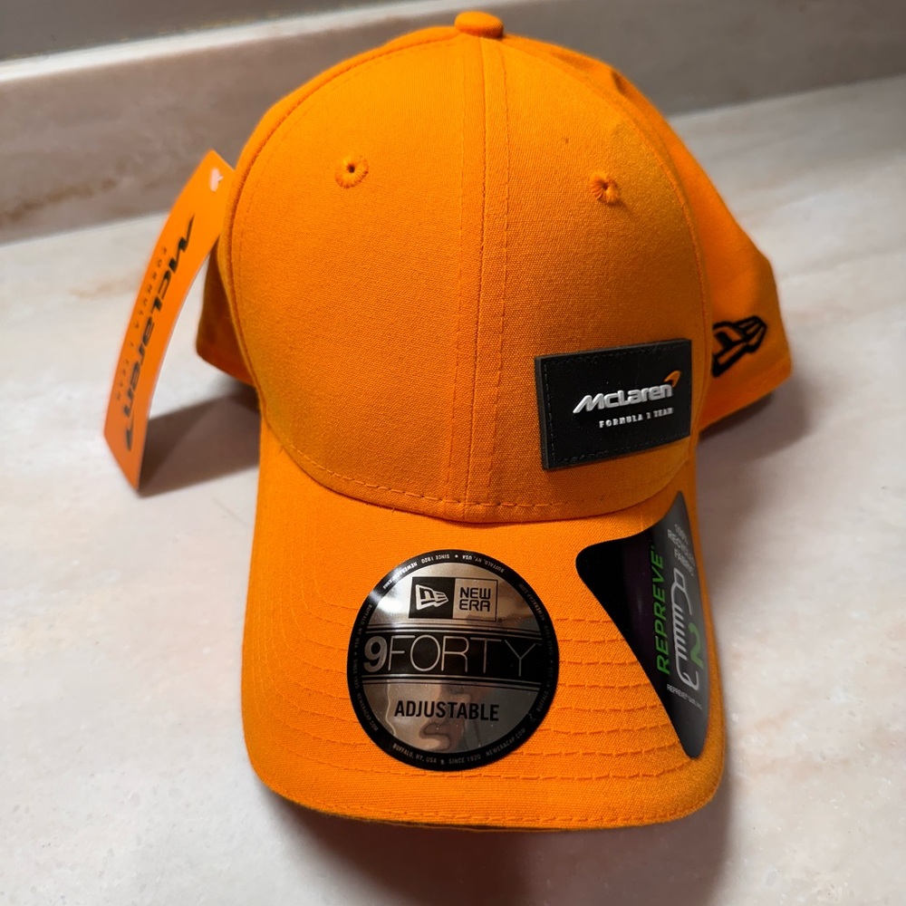 NWT Authetic Era McLaren F1 Essentials Repreve 9FORTY Snapback Hat Cap OSFM